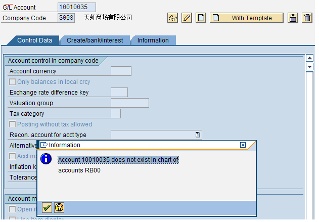 Account can not set up in FSS0